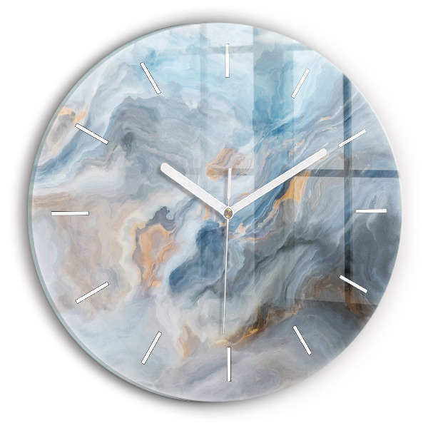 Pendule murale ronde Motif en marbre