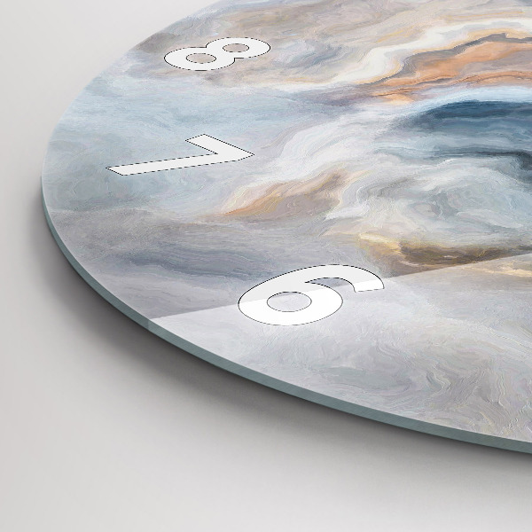 Pendule murale ronde Motif en marbre