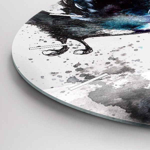 Horloge ronde Oiseaux peints