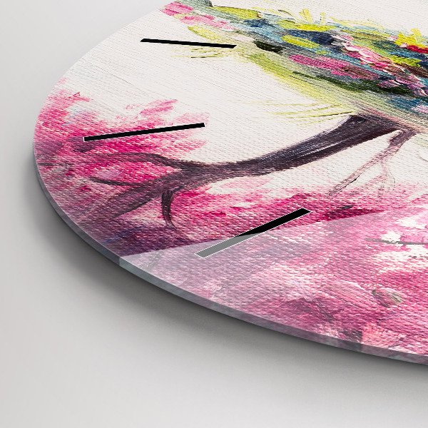 Horloge ronde 'Mosaïque d''arbres'