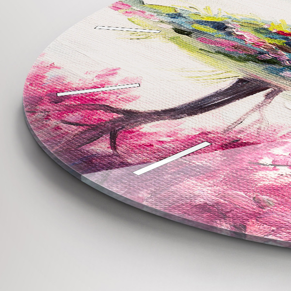 Horloge ronde 'Mosaïque d''arbres'