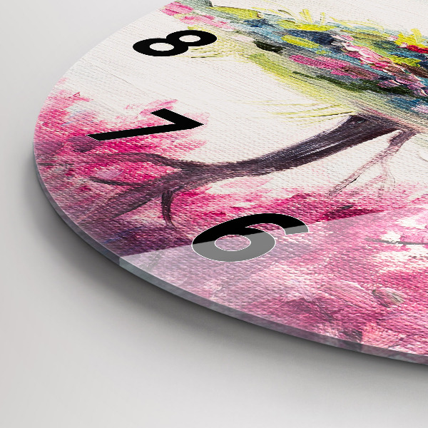 Horloge ronde 'Mosaïque d''arbres'