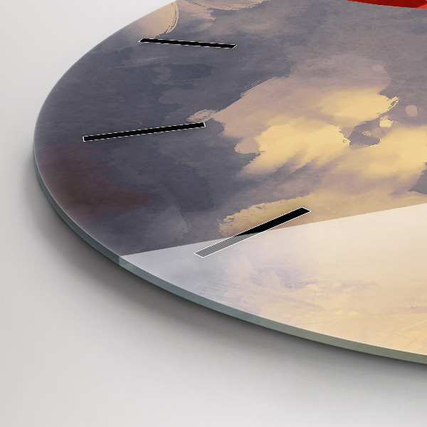 Horloge ronde bateaux en papier