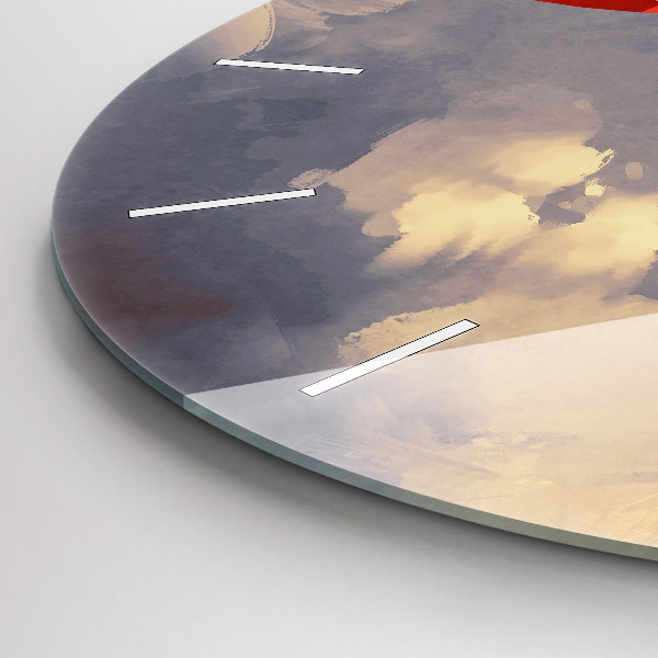 Horloge ronde bateaux en papier