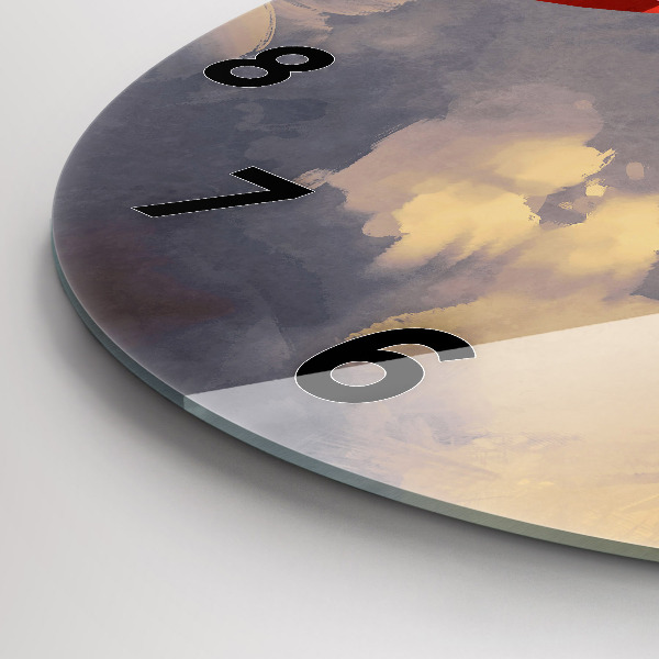 Horloge ronde bateaux en papier