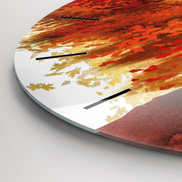 Horloge ronde Mariée en automne