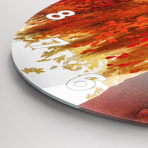 Horloge ronde Mariée en automne