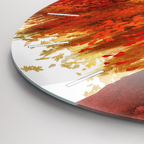 Horloge ronde Mariée en automne