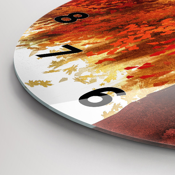 Horloge ronde Mariée en automne