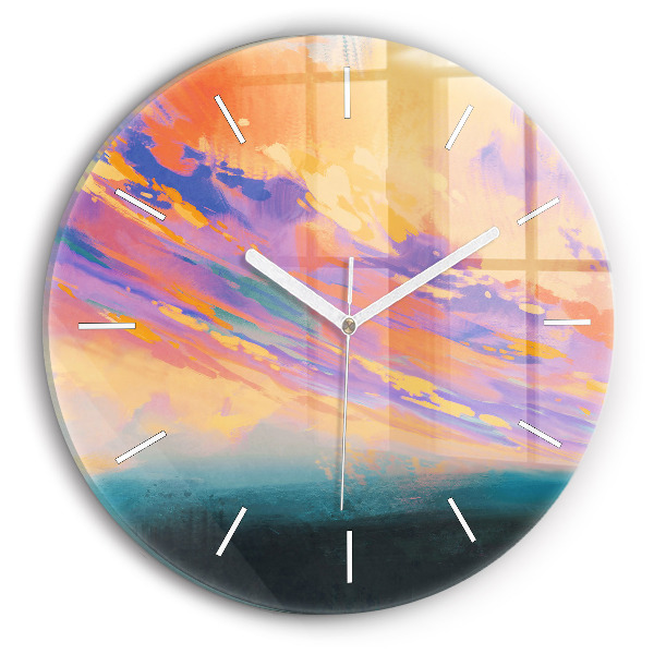 Horloge ronde Ciel abstrait