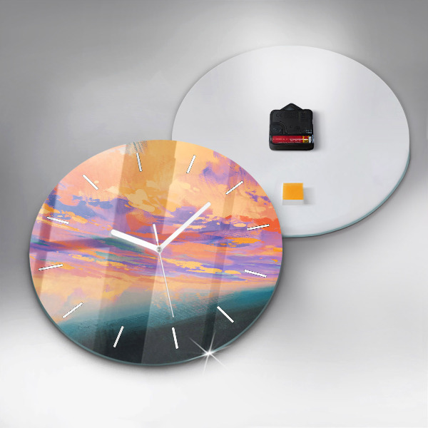 Horloge ronde Ciel abstrait