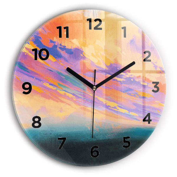 Horloge ronde Ciel abstrait
