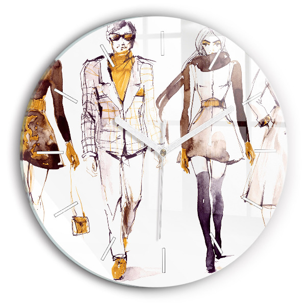 Horloge ronde Femme et homme