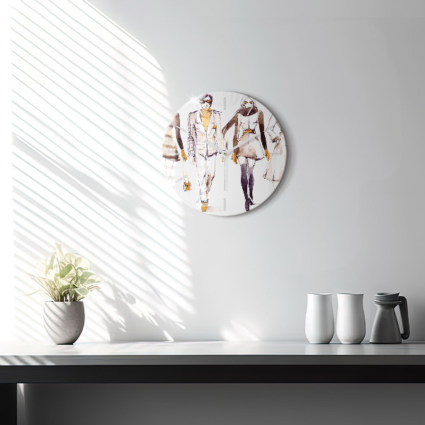 Horloge ronde Femme et homme