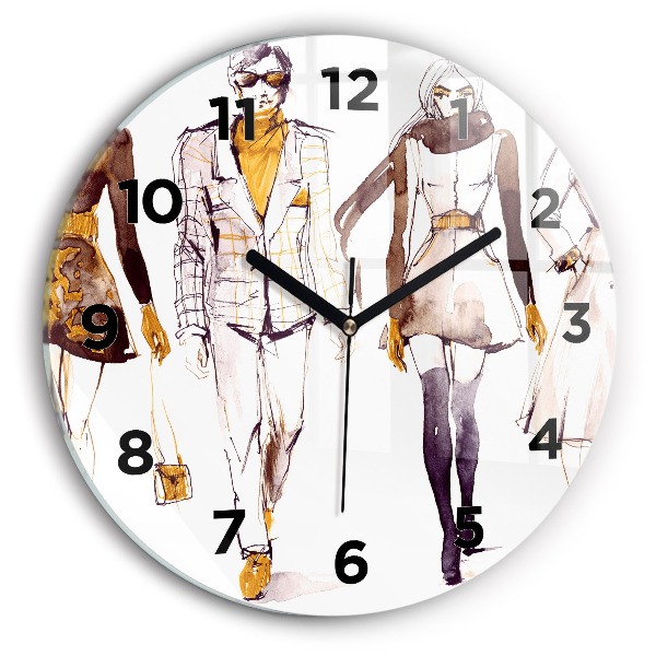 Horloge ronde Femme et homme