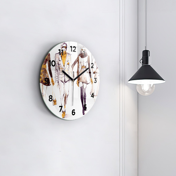 Horloge ronde Femme et homme
