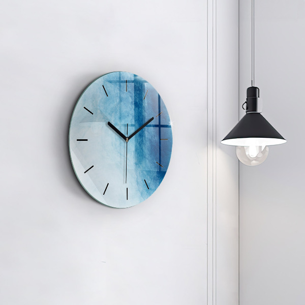 Pendule murale ronde Dégradé bleu