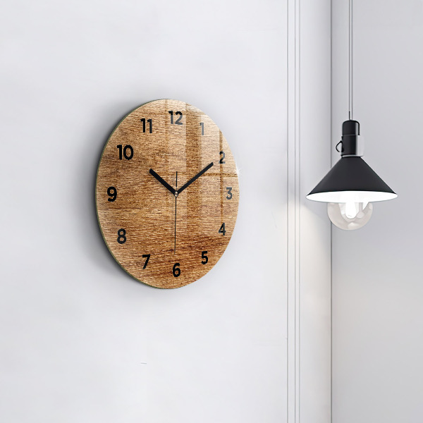 Horloge ronde Bois clair