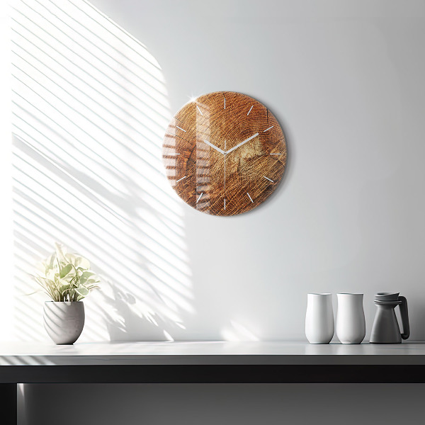 Horloge ronde 'Vieille souche d''arbre'