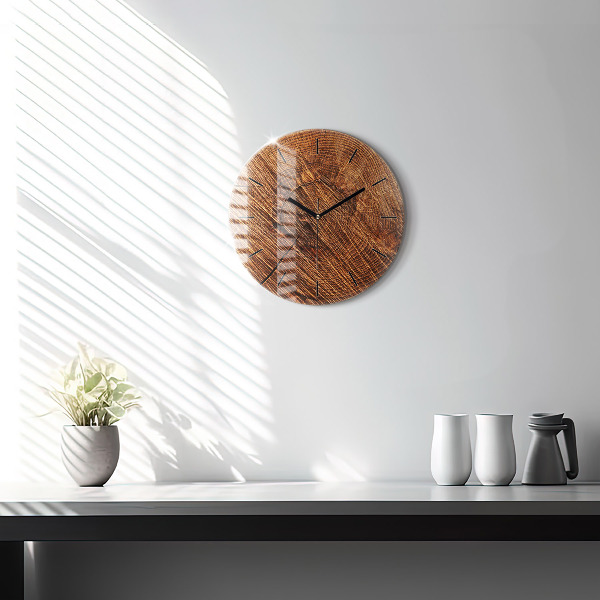 Horloge ronde Bois décoratif