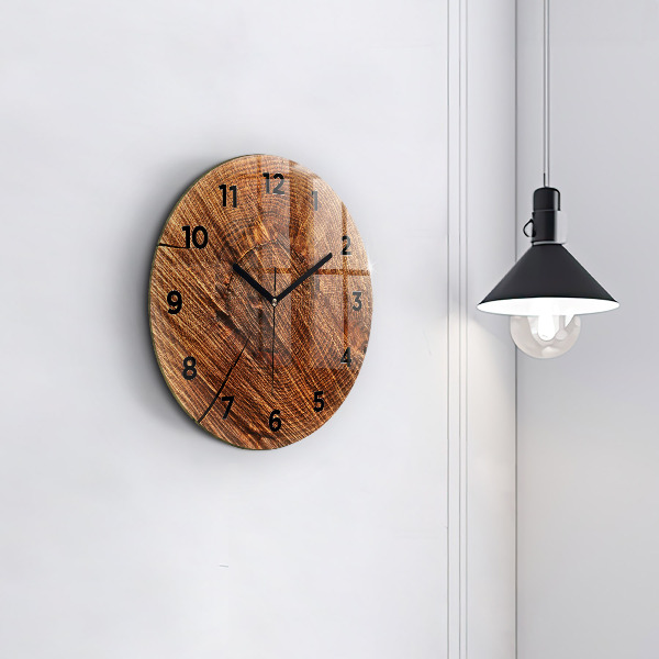 Horloge ronde Bois décoratif