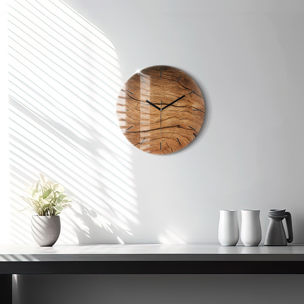 Horloge ronde Vieux bois