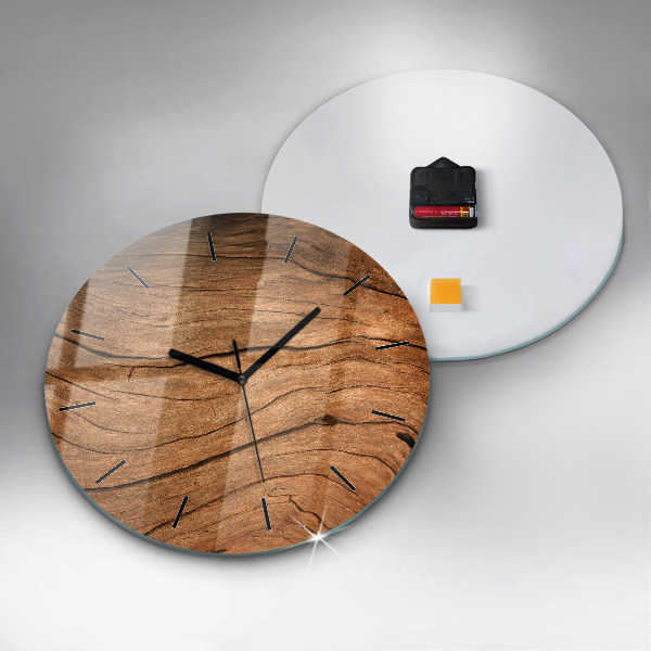 Horloge ronde Vieux bois