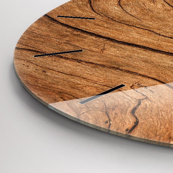 Horloge ronde Vieux bois