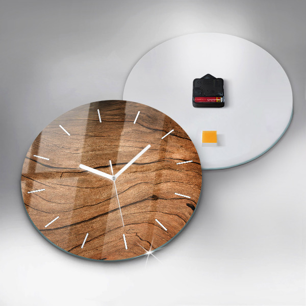 Horloge ronde Vieux bois