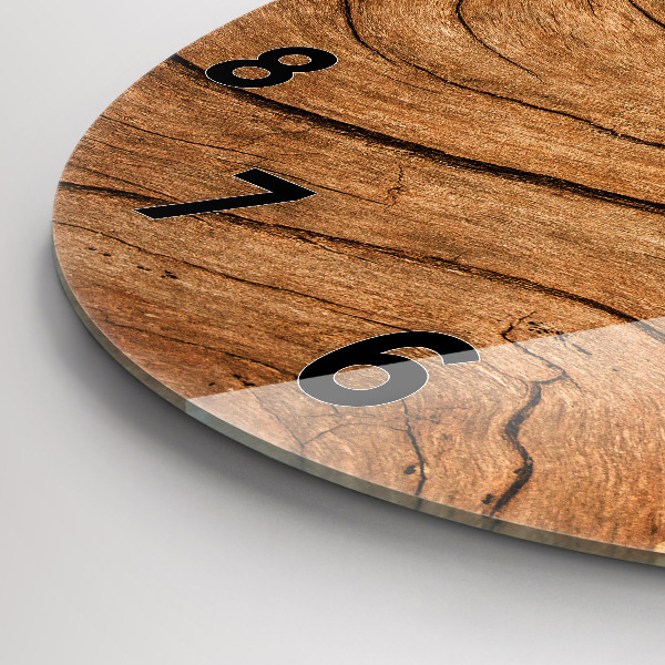 Horloge ronde Vieux bois