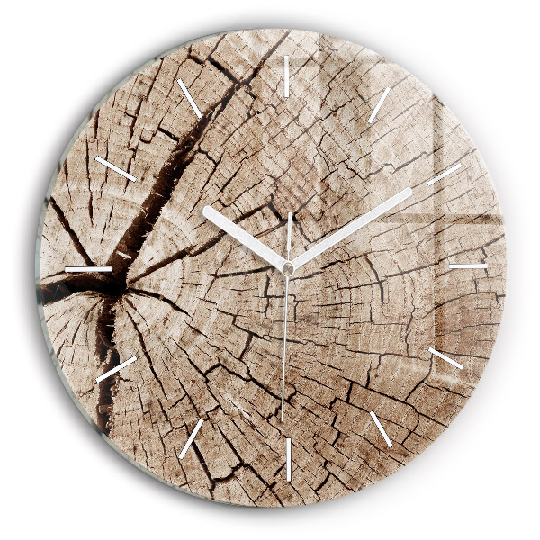 Horloge ronde Vieille souche de bois