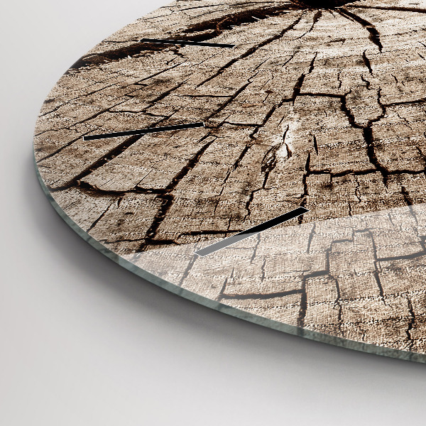 Horloge ronde Vieille souche de bois