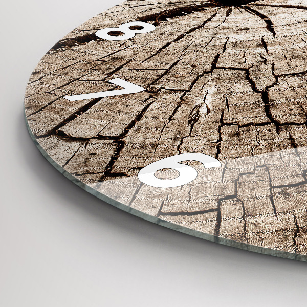 Horloge ronde Vieille souche de bois