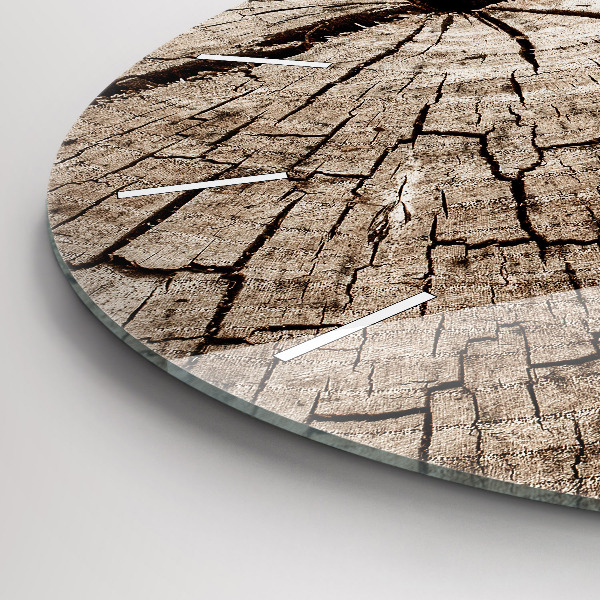Horloge ronde Vieille souche de bois