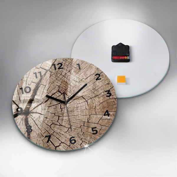 Horloge ronde Vieille souche de bois