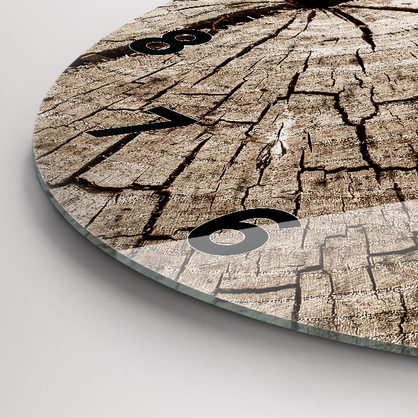 Horloge ronde Vieille souche de bois