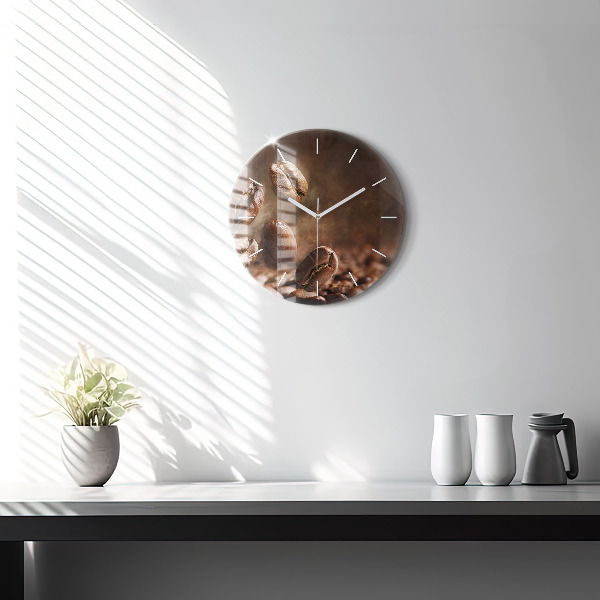 Pendule murale ronde Café en grains