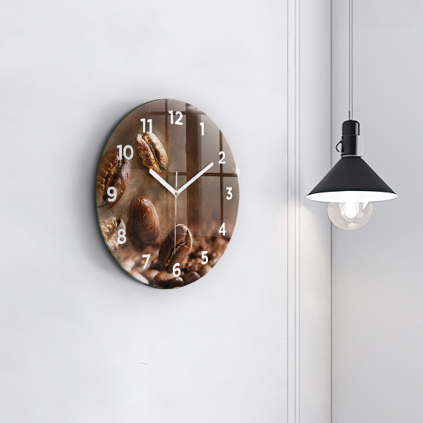Pendule murale ronde Café en grains