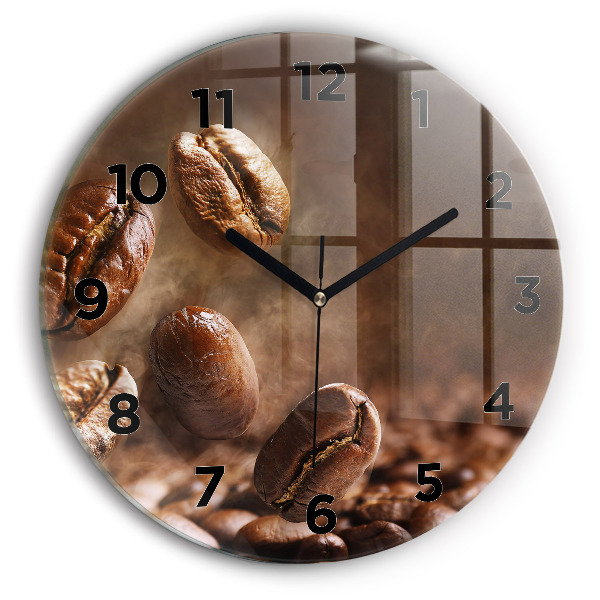 Pendule murale ronde Café en grains