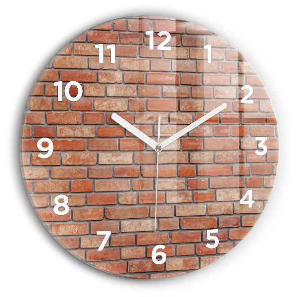Pendule murale ronde Mur de briques