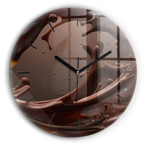 Horloge ronde Vagues de cacao