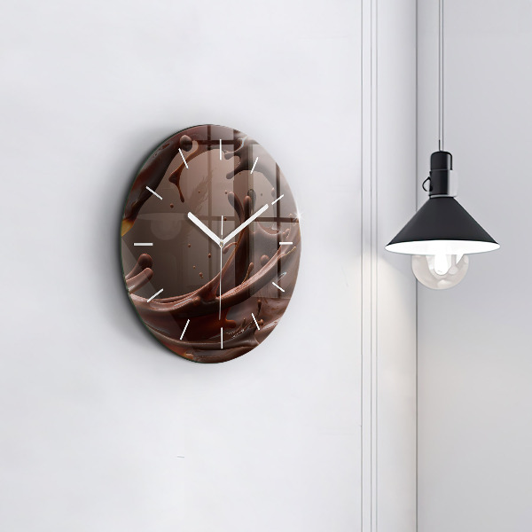 Horloge ronde Vagues de cacao