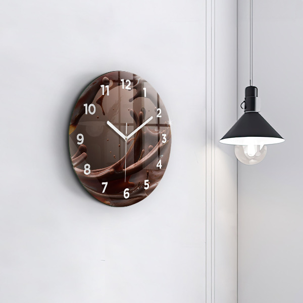 Horloge ronde Vagues de cacao
