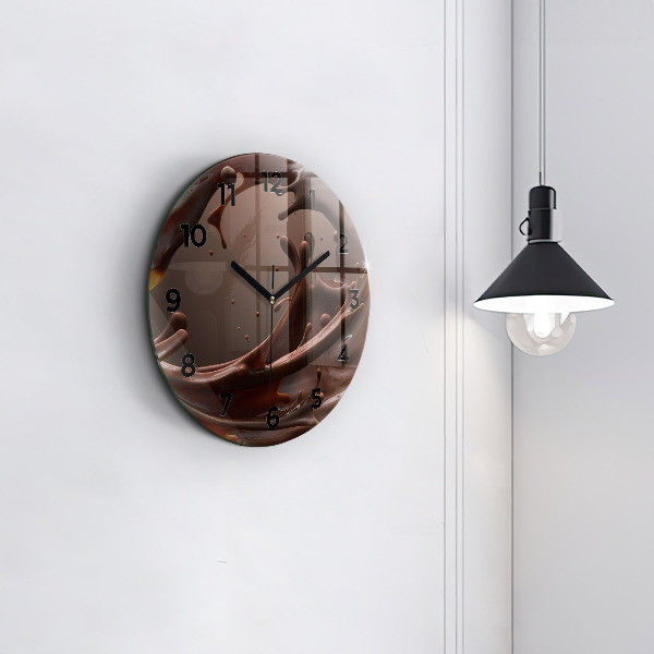 Horloge ronde Vagues de cacao