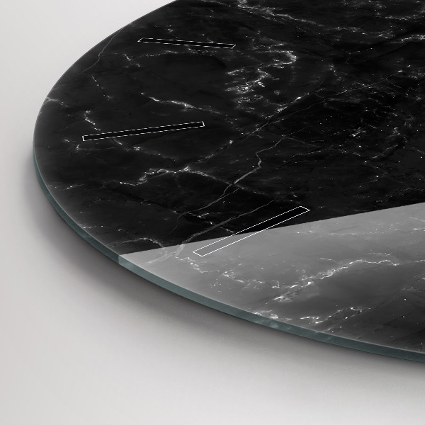 Horloge ronde marbre noir