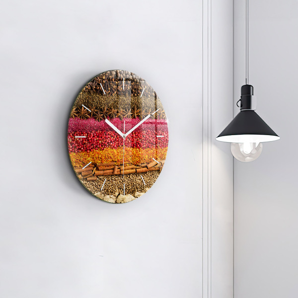 Horloge ronde 'Des rangées d''épices'