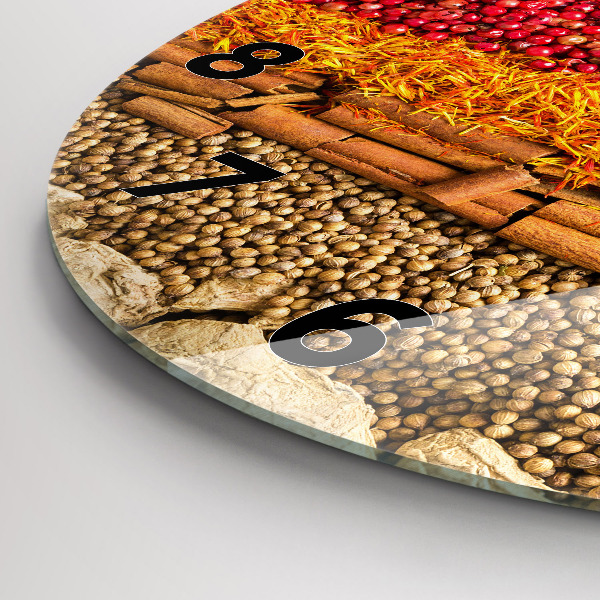 Horloge ronde 'Des rangées d''épices'