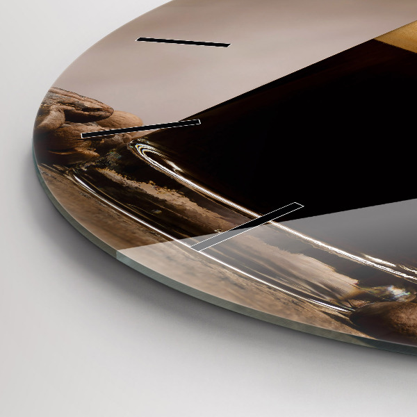 Horloge ronde Une tasse de café