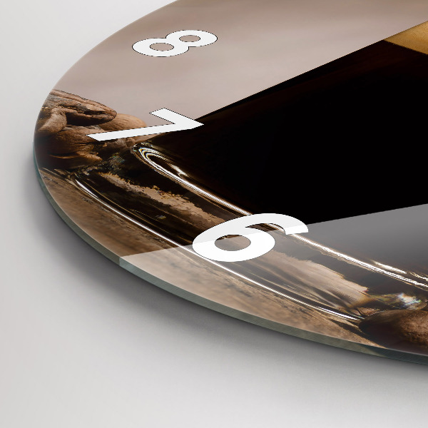 Horloge ronde Une tasse de café