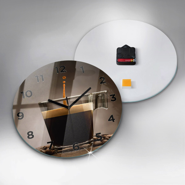 Horloge ronde Une tasse de café